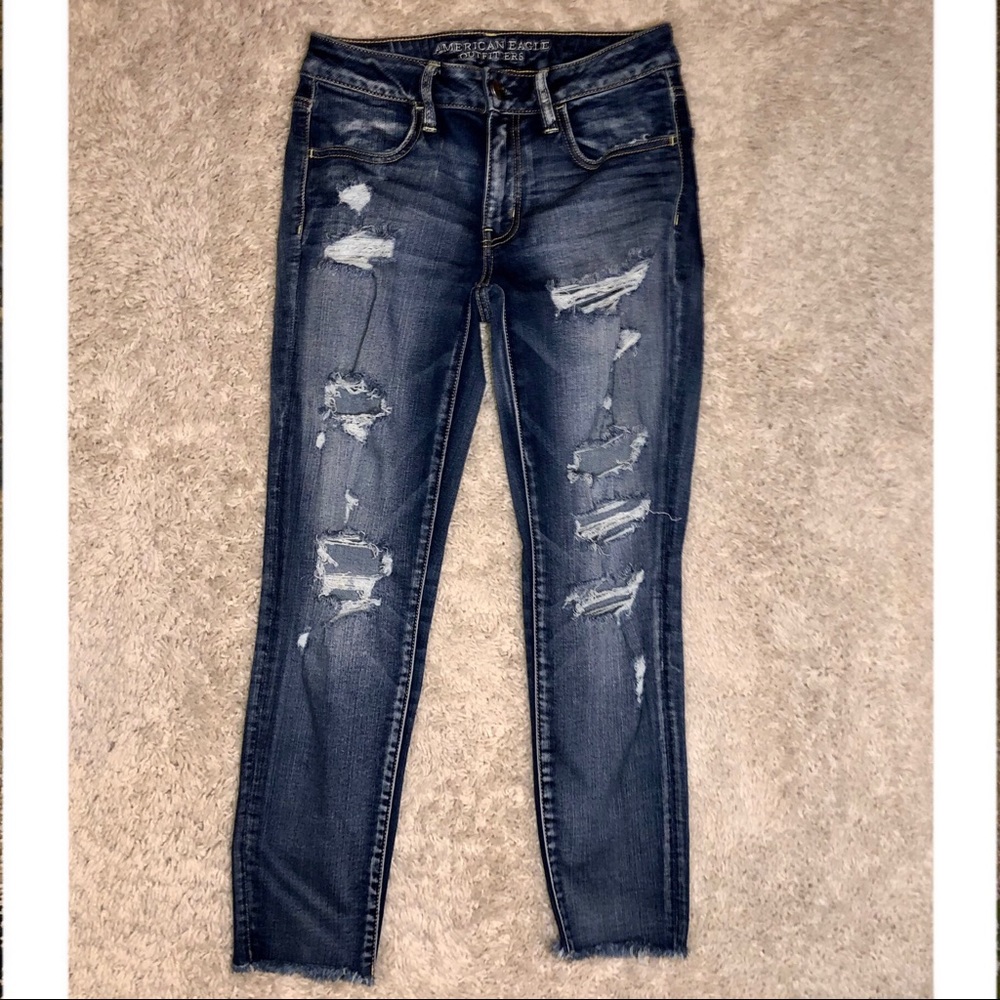 American Eagle size 6 jegging crop super stretch